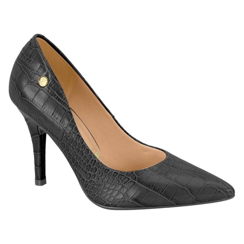 Zapato Taco Aguja Stiletto Vizzano EcoCuero Croco Negro 1184-1101-25561-15745