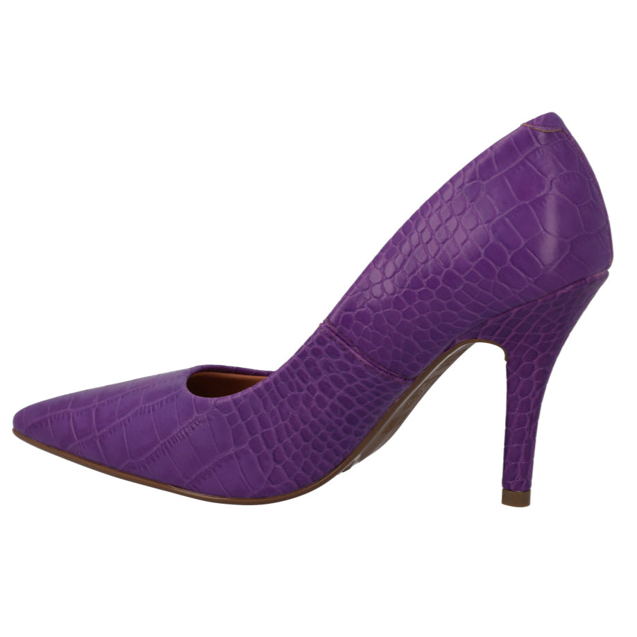 Zapato Taco Aguja Stiletto Vizzano EcoCuero Croco Violeta 1184-1101-25561-90283