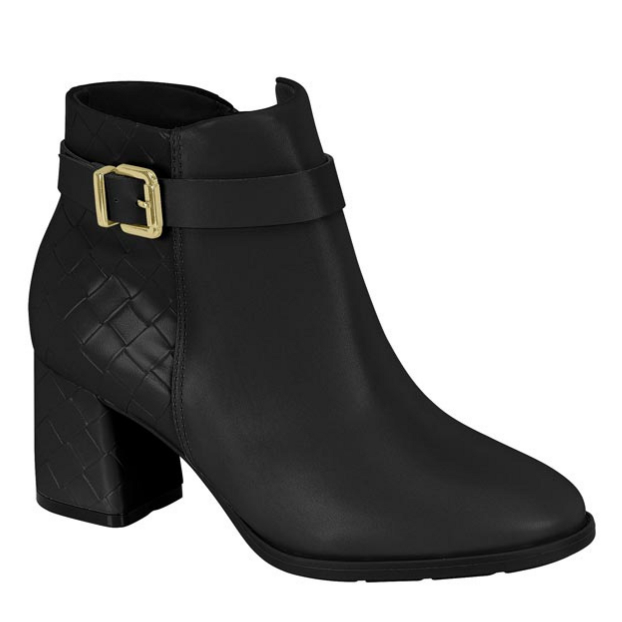 Botin Taco Ancho 7 cm Negro Modare 35 / Negro