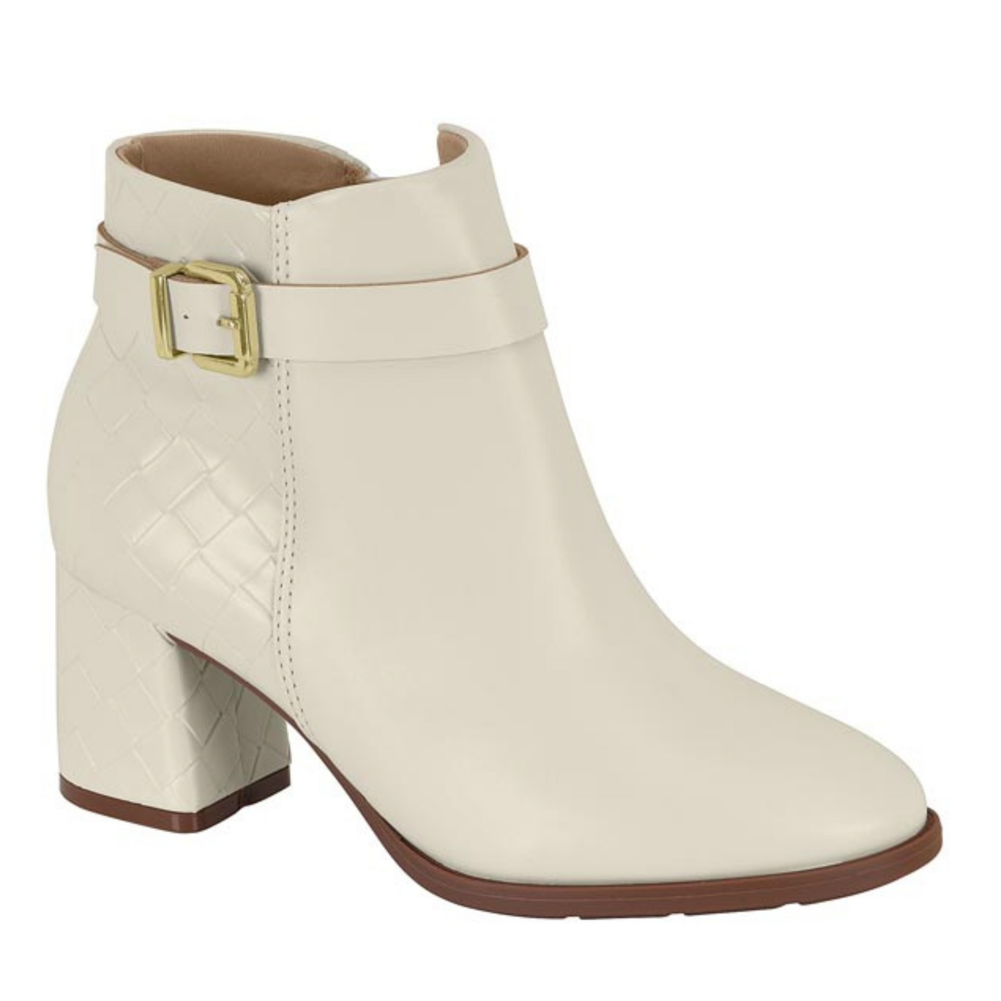 Botin Taco Ancho 7 cm Blanco Modare 35 / Blanco
