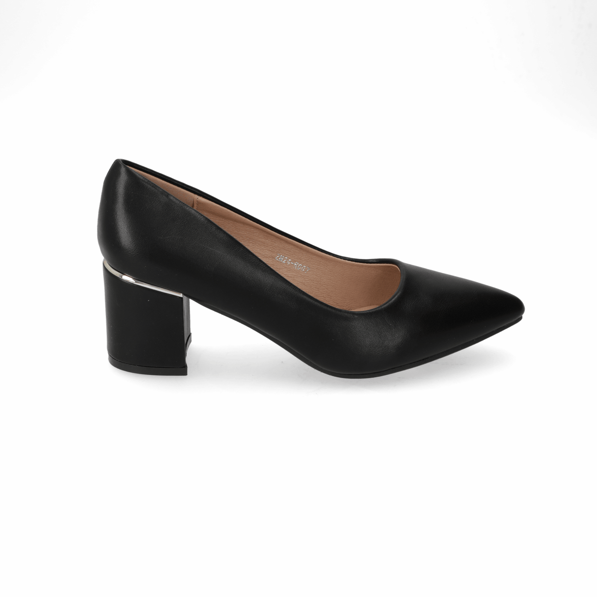 Zapato Taco Ancho Negro Clásico