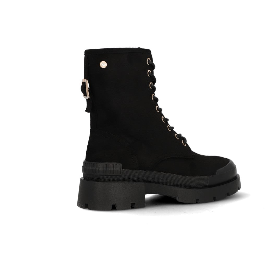 Botin Xti Efecto Gamuza Negro 142025-NEGRO