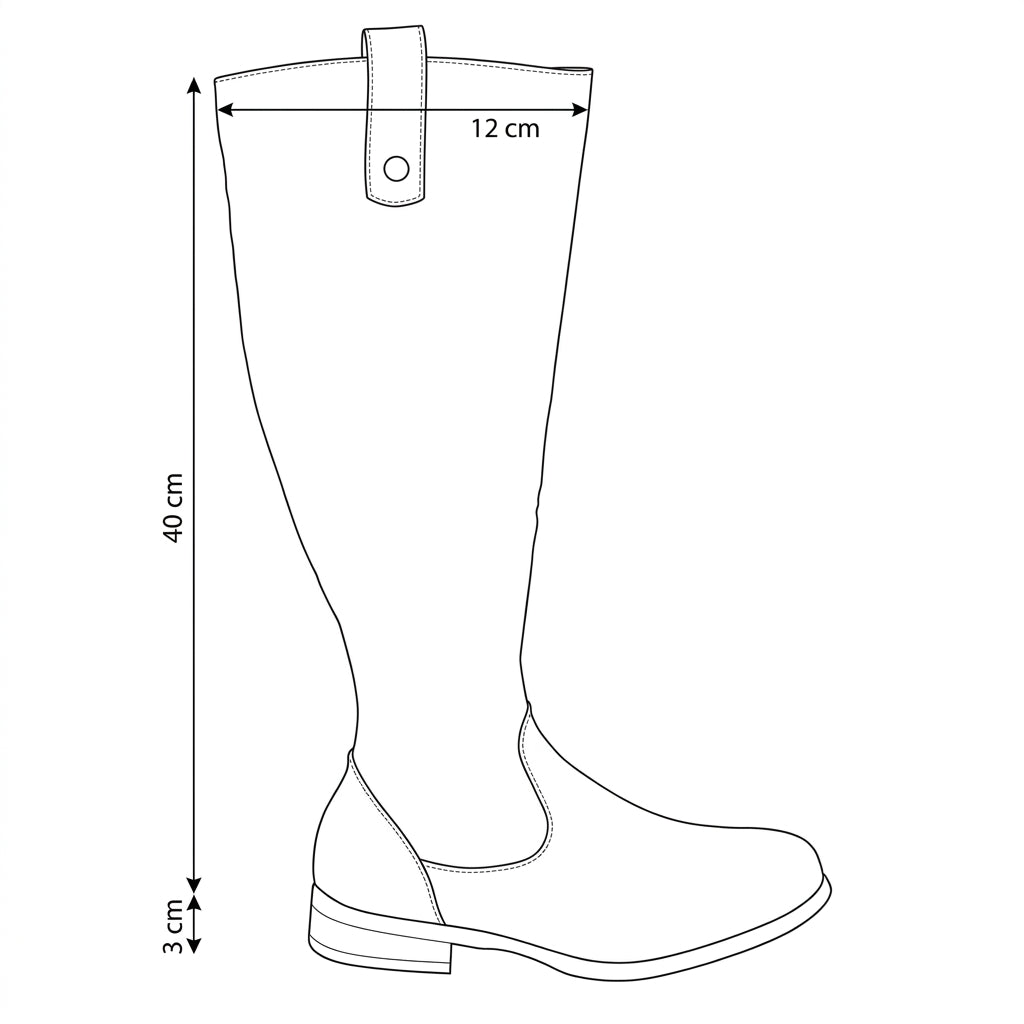 Botas Planas Negro Dorette