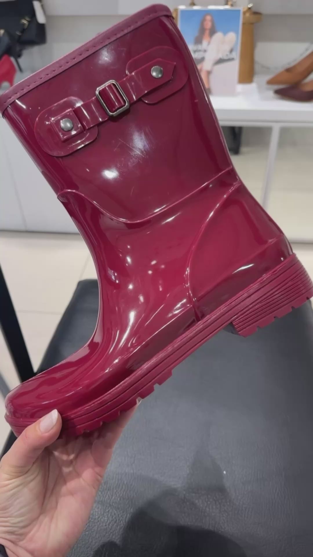 Bota de Agua Mujer Burdeo
