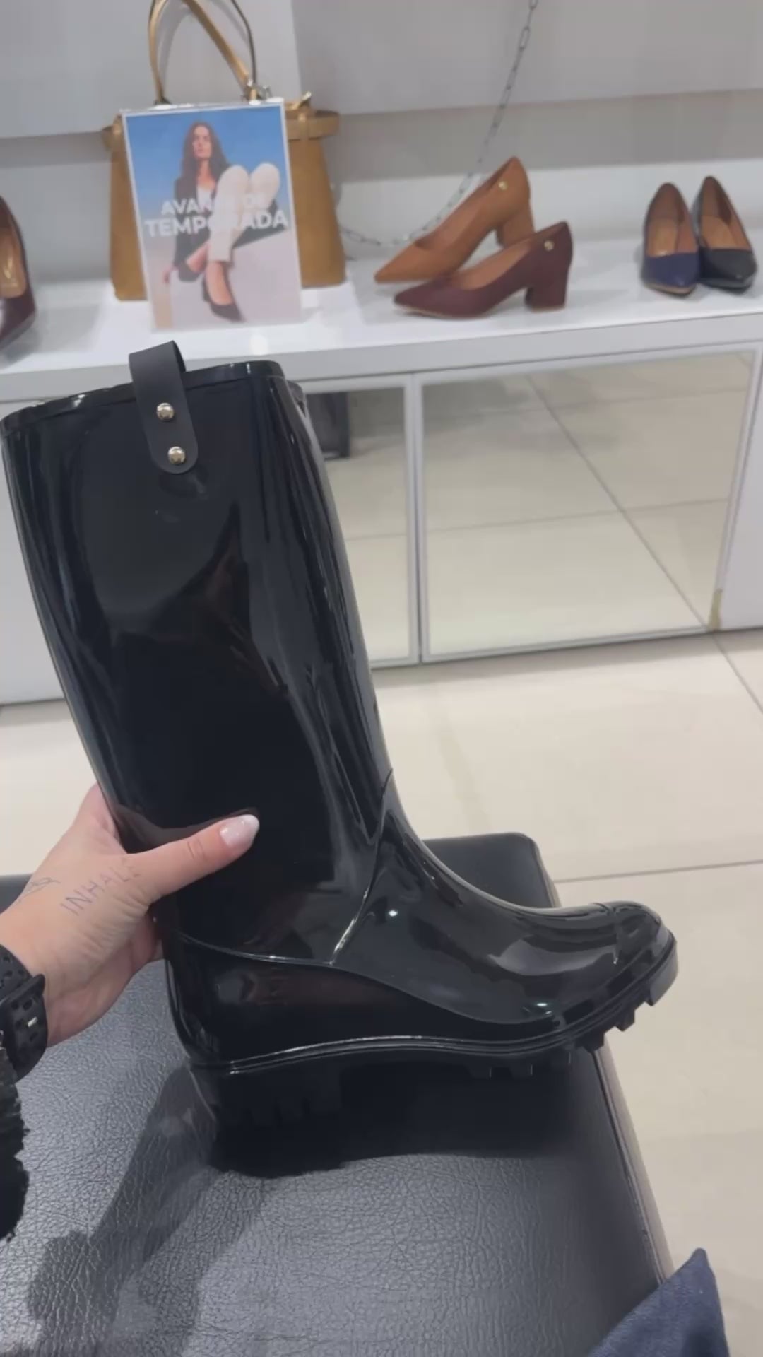 Bota de Agua Mujer Negra New Walk