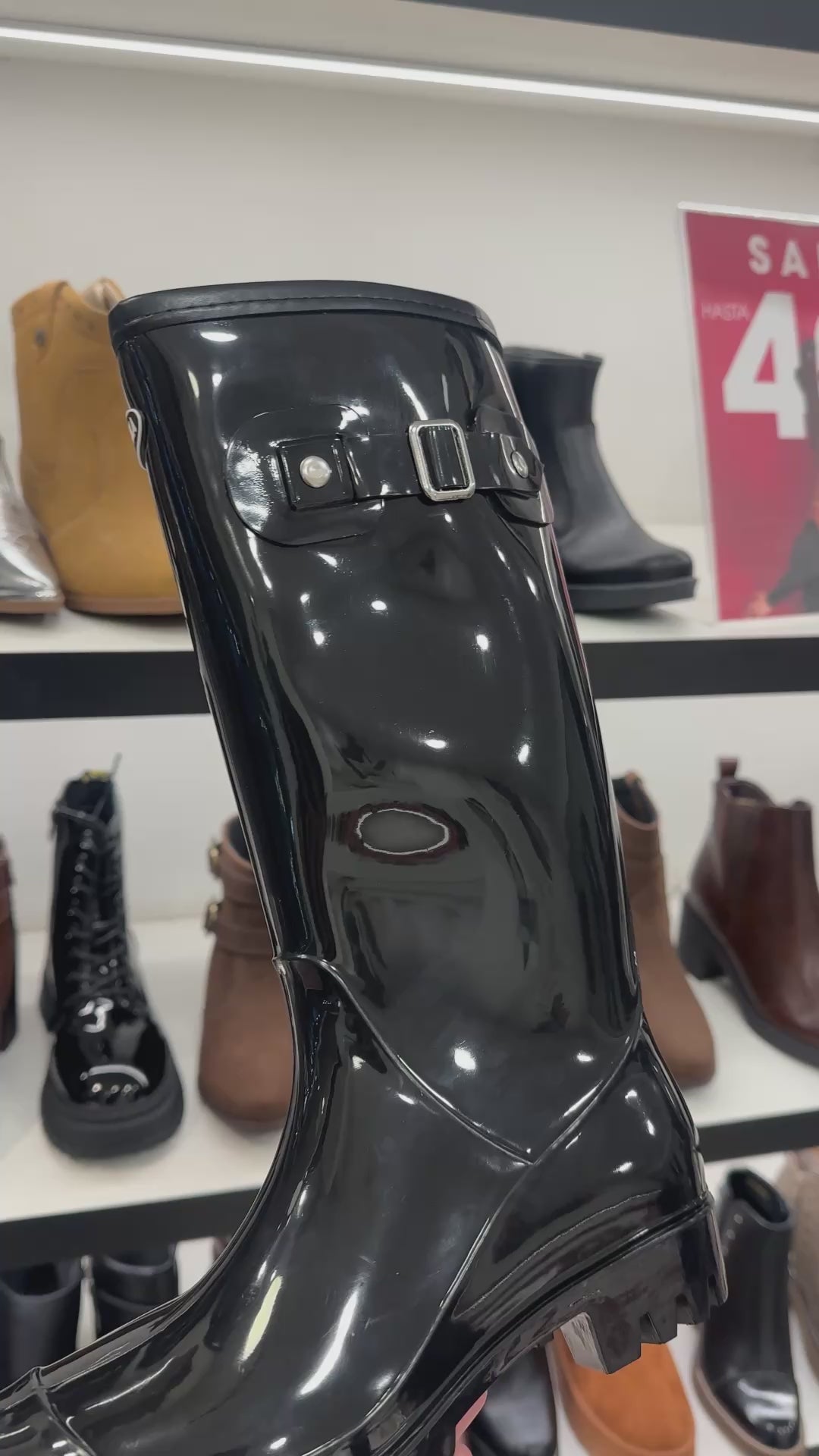 Bota de Agua Mujer Negra