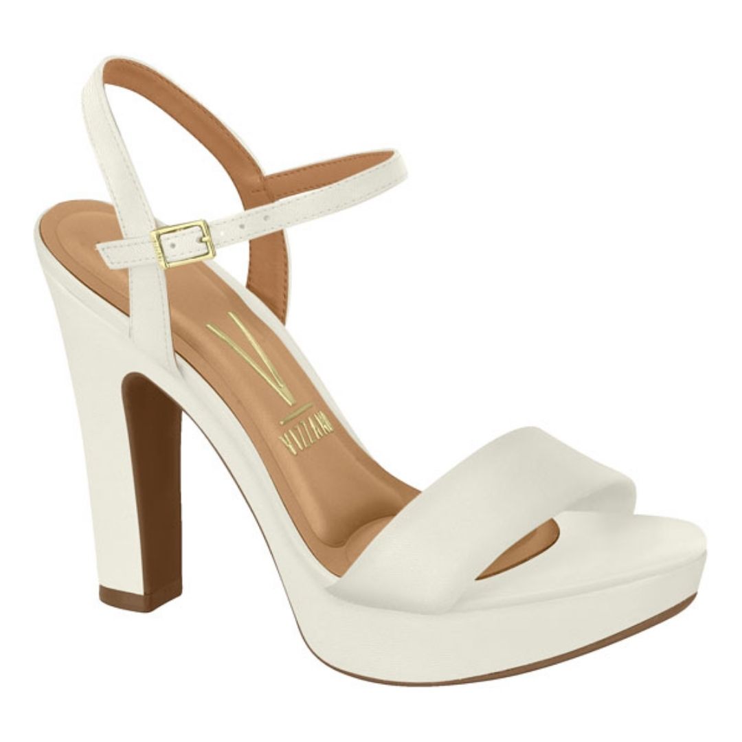 Sandalia Fiesta Taco Blanco Vizzano